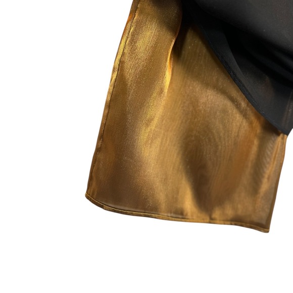 Vintage Rickie Freeman TJ Nites Silk Bronze Lined Palazzo Pants‎ Wide Leg 10 - Picture 13 of 15